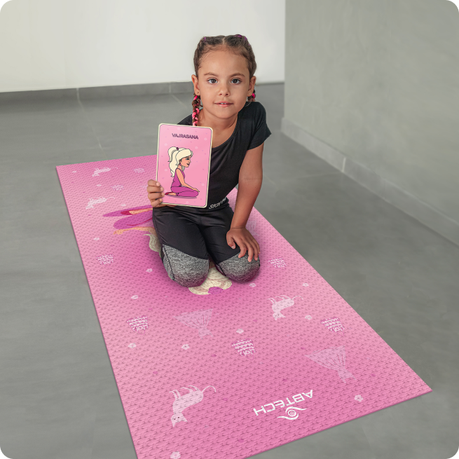 Barbie Yoga Mat + Cards  For Girls