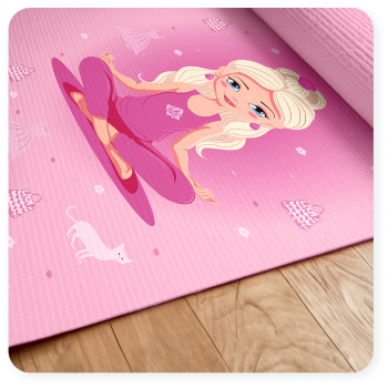 Barbie Yoga Mat + Cards  For Girls